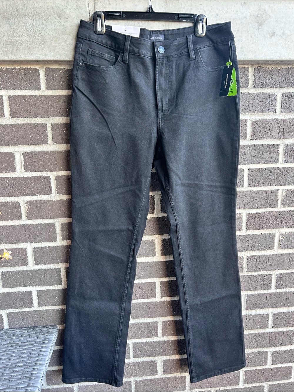 Warehouse One Womens Straight Jeans in Black - Size 32R